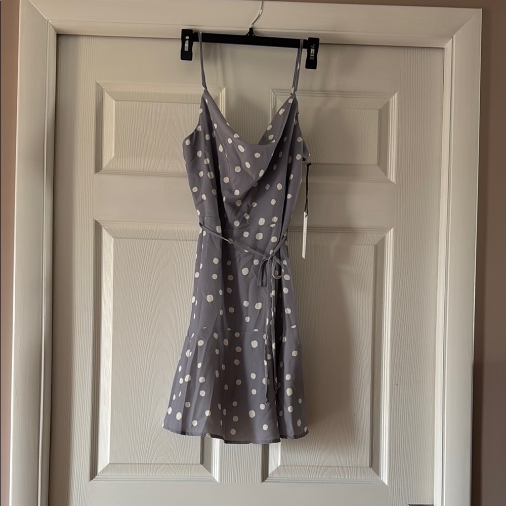 NWT Baby blue/silver minidress